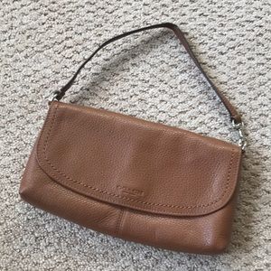 Coach pebble leather clutch